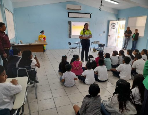 PROMUEVE DIRECCIÓN DE TRÁNSITO CULTURA VIAL EN LA PRIMARIA CLUB DE LEONES